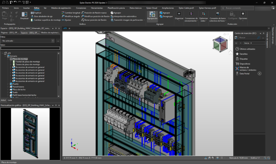 foto secundaria cómo optimizar el diseño eléctrico 3D en eplan pro panel soluciones a errores de enrutado y gestión de llenado